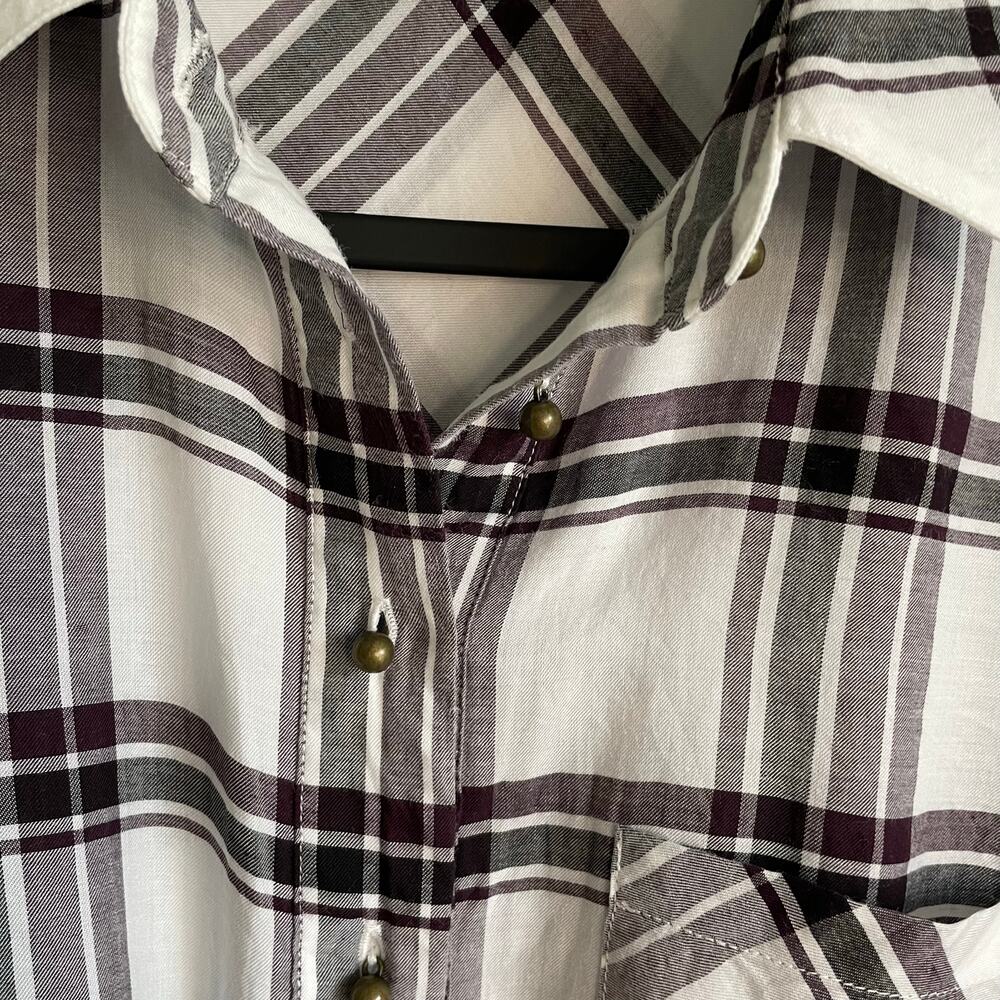 Veronica Beard Shirt Dress Marcy Plaid Sz 4 Tie Waist Convertible Sleeve Preppy - Picture 8 of 13